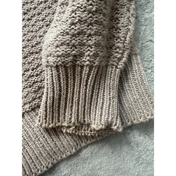 Vintage Taupe Knit Button-Up Cardigan Women’s Medium – Oversized Slouchy Sweater - Picture 9 of 9